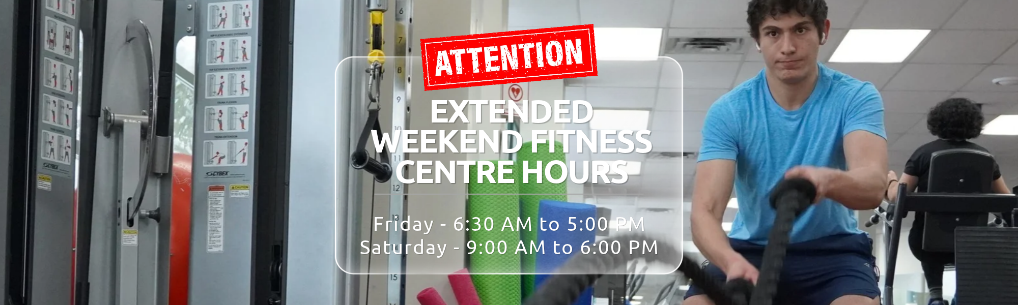Man at fitness centre at the JCC - Jewish Community Centre
